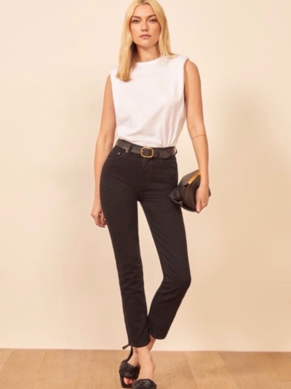 Reformation Liza High Straight Ankle Jeans